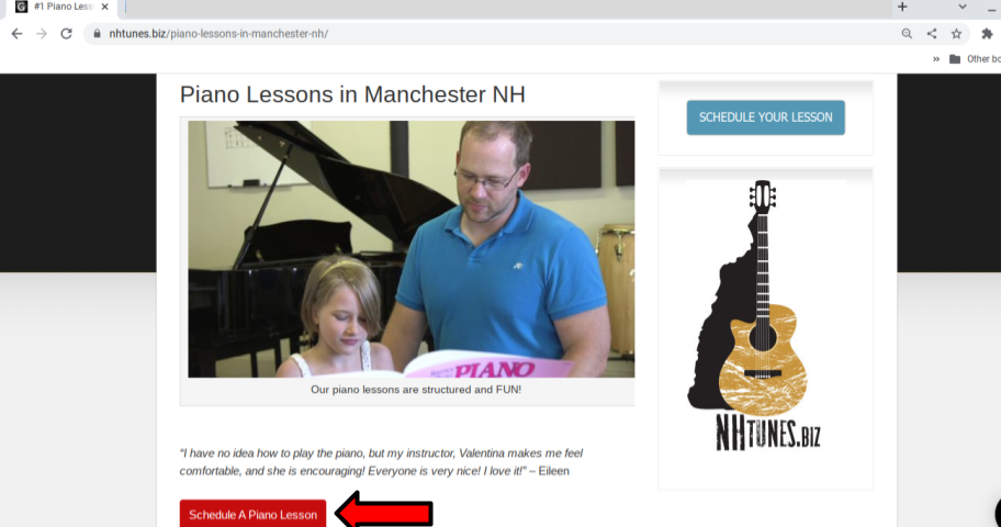 Scheduling a Music or Voice Lesson Is Easy!
